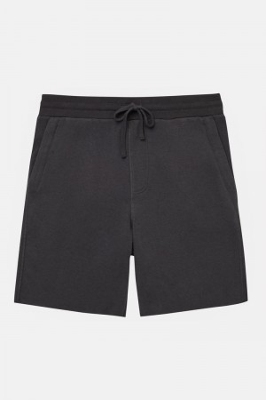 Men's Spiritual Gangster Fleece Short Shorts Vintage Black | GO1542097